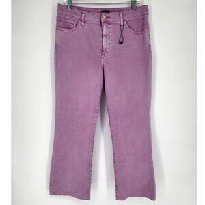 Express Conscious Edit Cropped Flare High Rise Jeans Lavender Women’s Size 10R